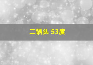 二锅头 53度